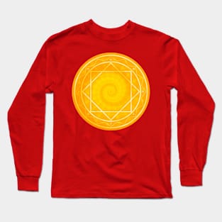 CIRCLE of POWER, yellow Long Sleeve T-Shirt